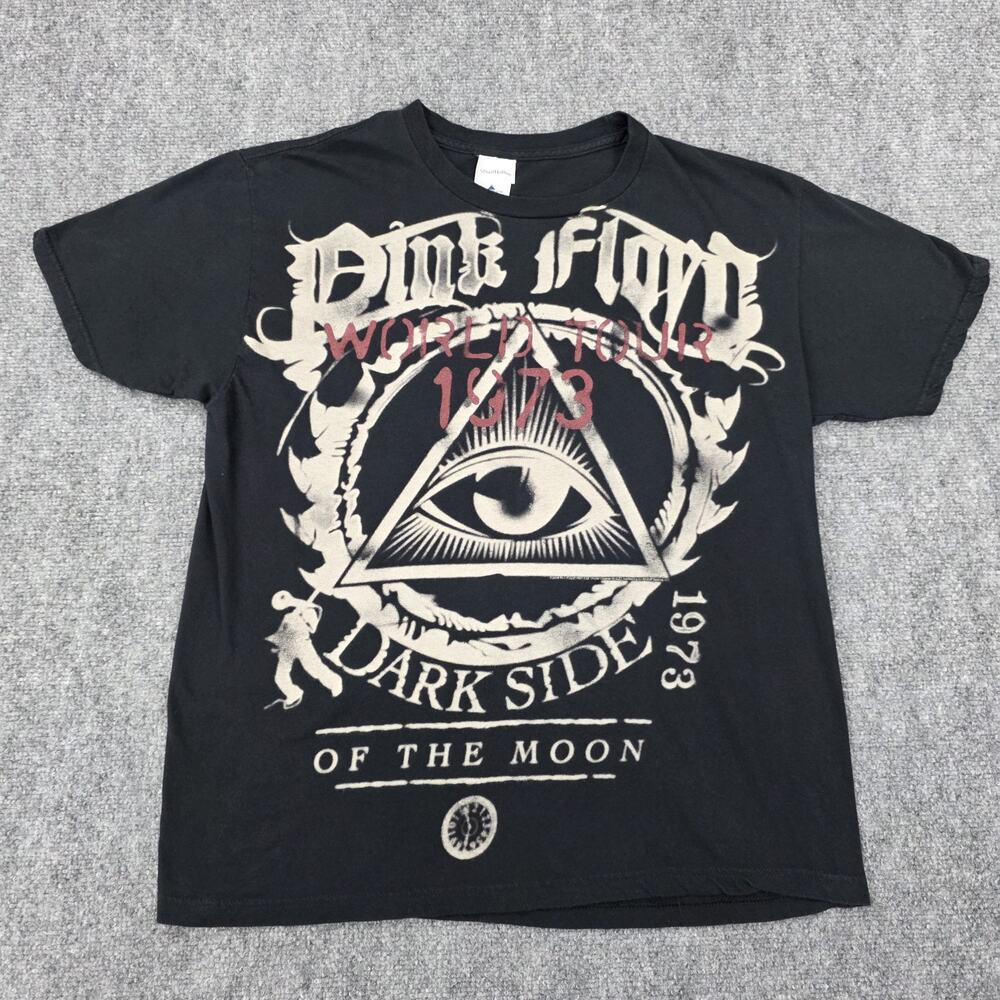 Pink Floyd Shirt Mens Large Black Dark Side Of The Moon Tour Graphic Rock Tee